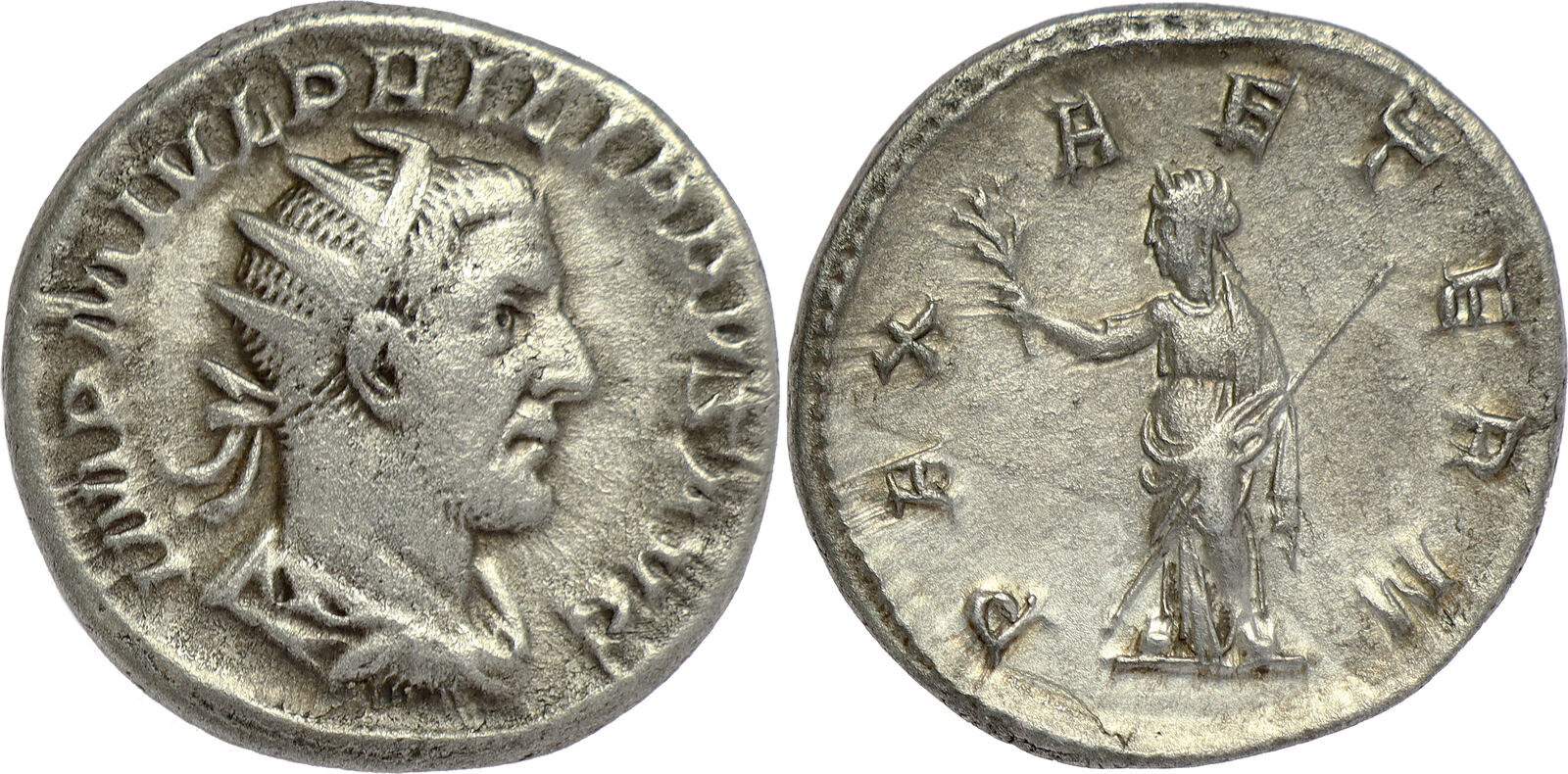 Roman Empire AR Antoninianus 244-247 AD Philippus I Arabs AEF, nice ...