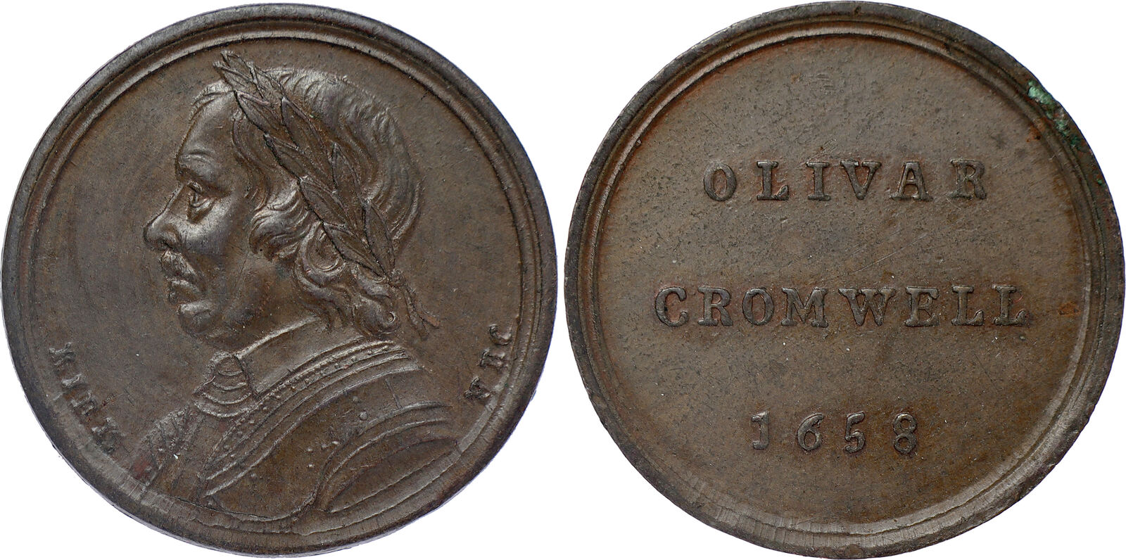 GREAT BRITAIN AE Medal dated 1658 (issued 1773) “Sentimental