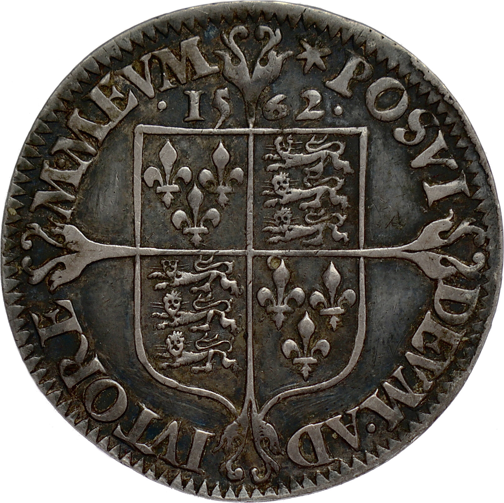 ENGLAND Sixpence 1562 House of Tudor - Elizabeth I - Tower Mint