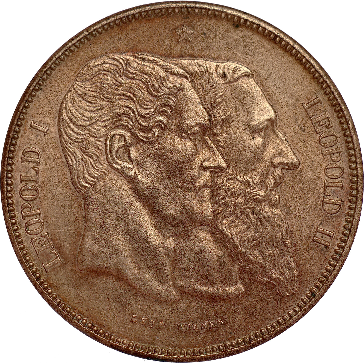 BELGIUM 10 Centimes Module 1880 Kingdom - Leopold II - 50th Anniversary ...
