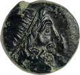 KINGDOM OF MACEDON AE 16-17 c. 187-168 BC Philip V and Perseus - Amphipolis Mint VF, dark green patina, beautiful portrait