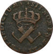 FRENCH COLONIES 9 Deniers 1722 H New France (North America) - Louis XV - La Rochelle Mint AVF