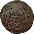 SPANISH NETHERLANDS Jeton or Rekenpenning 1668 Antoine-Ferdinand de Brouckhoven, intendant/steward of the canal of Brussels GVF