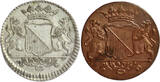 NETHERLANDS Duit 1739 & 1751 Utrecht - LOT of 2 coins AEF/EF
