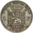 BELGIUM 1 Franc 1867 FR Leopold II GVF/AEF