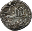 ROMAN REPUBLIC AR Denarius 132 BC M. Aburius M. f. Geminus GVF/AEF