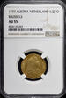 AUSTRIAN NETHERLANDS 1 Souverain d’or 1777 Brabant - Maria Theresia NGC AU 55