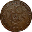 SPANISH NETHERLANDS Jeton or Rekenpenning 1584 Duchy of Brabant - Philip II VF