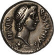 ROMAN REPUBLIC AR Denarius 49 BC Q. Sicinius & C. Coponius, allies of Pompey the Great GVF/AEF
