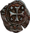 CRUSADER STATES Æ Cartzia / Carzia n.d. (1398-1432) Lusignan Kingdom of Cyprus - Janus (?) GF/AVF