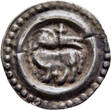 SWITZERLAND AR Bracteate Runder Pfennig n.d. (after 1295) Sankt Gallen - Abbey - Anonymous VF