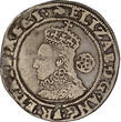 ENGLAND AR Sixpence 1591 Elizabeth I VF