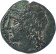 ANCIENT GREECE AE17 or AE18 c. 317-289 B.C. Hellenistic Period - Agathokles, as tyrant - Syracuse Mint VF, green patina