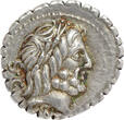Roman Republic AR Denarius Serratus 83-82 BC Q. Antonius Balbus AEF, sl. iridescent patina