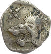 ANCIENT GREECE AR Hemiobol 450-400 B.C. Mysia - Kyzikos VF, sl.iridescent patina, sl. stains