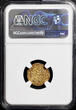 FEUDAL LOW COUNTRIES 1/4 Vieille Chaise d’or à l’aigle n.d. (1352-1353) County of Flanders - Louis II de Male - Bruges Mint **VERY RARE** NGC AU Details