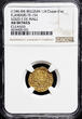 FEUDAL LOW COUNTRIES 1/4 Vieille Chaise d’or à l’aigle n.d. (1352-1353) County of Flanders - Louis II de Male - Bruges Mint **VERY RARE** NGC AU Details
