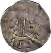 LOW COUNTRIES / HOLY ROMAN EMPIRE AR Denier or Penning n.d. (1014-1024) City of Deventer - In name of Henry II (Heinrich II), Holy Roman Emperor GF/AVF