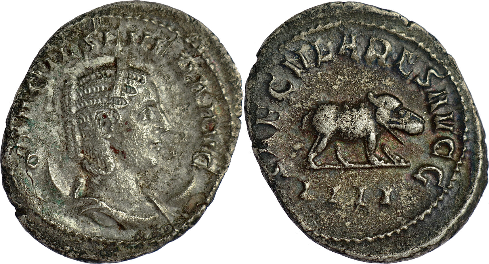 ROMAN EMPIRE AR Antoninianus 248 A.D. Crisis of the Third Century