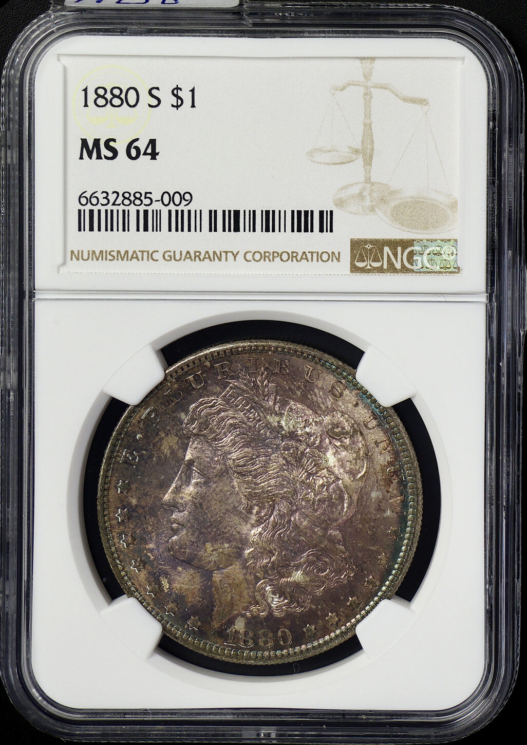 UNITED STATES OF AMERICA $1 SILVER DOLLAR 1880 Federal Republic