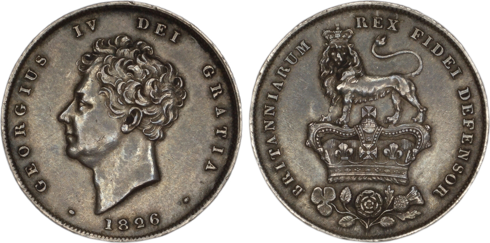 イギリス　1826年　Shilling　＠２３ GREAT BRITAIN Shilling 1826 George IV EF | MA-Shops