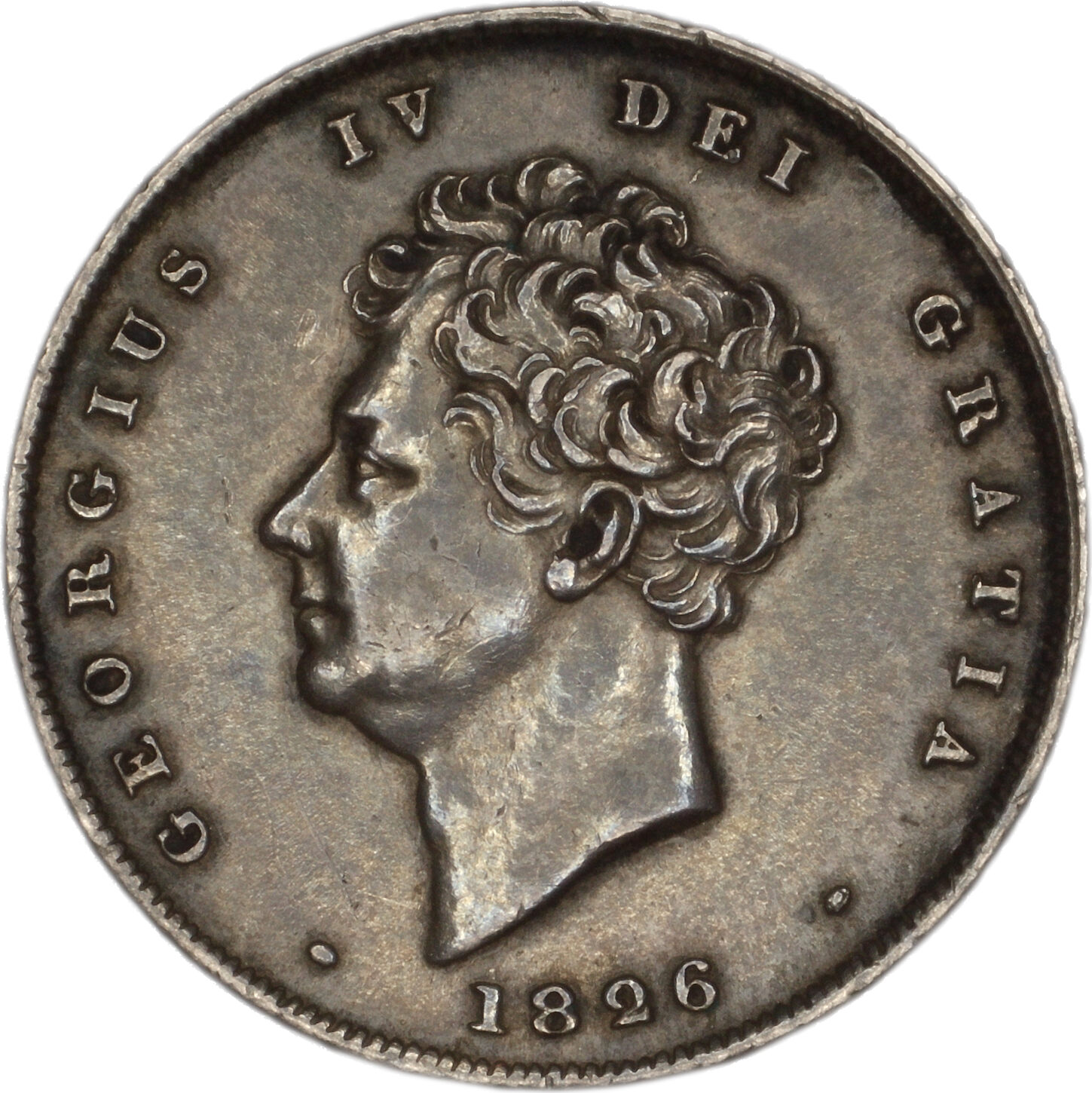 イギリス　1826年　Shilling　＠２３ GREAT BRITAIN GEORGE IV 1826 ONE SHILLING Lion Atop Crown