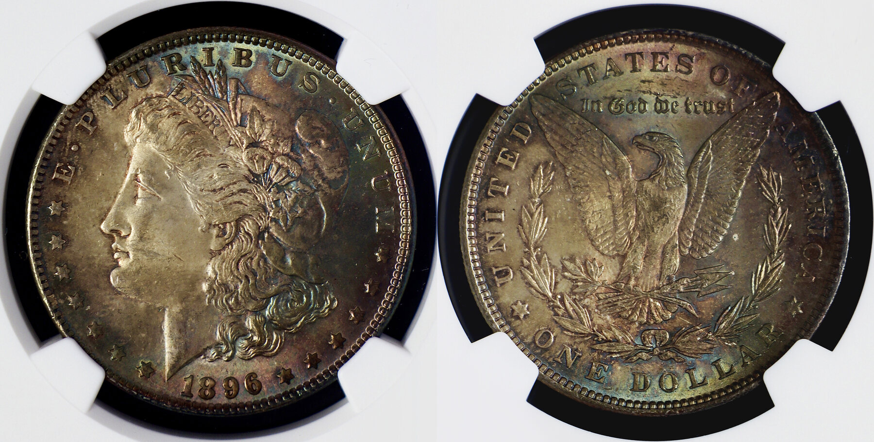 USA $1 SILVER DOLLAR 1896 Morgan Dollar - Philadelphia (no mm 