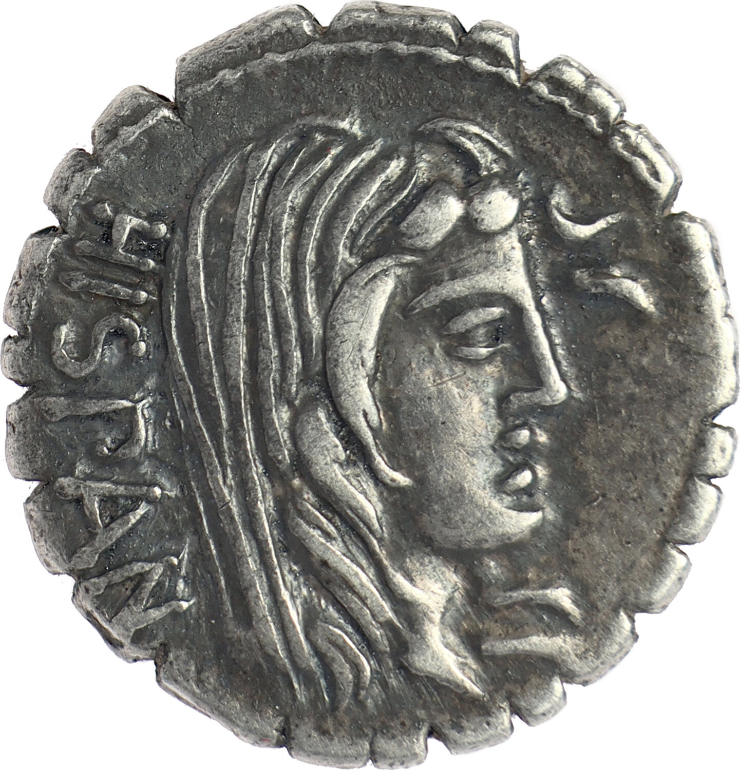 Roman Republic AR Denarius Serratus 81 BC A. Postumius A.f. Sp.n