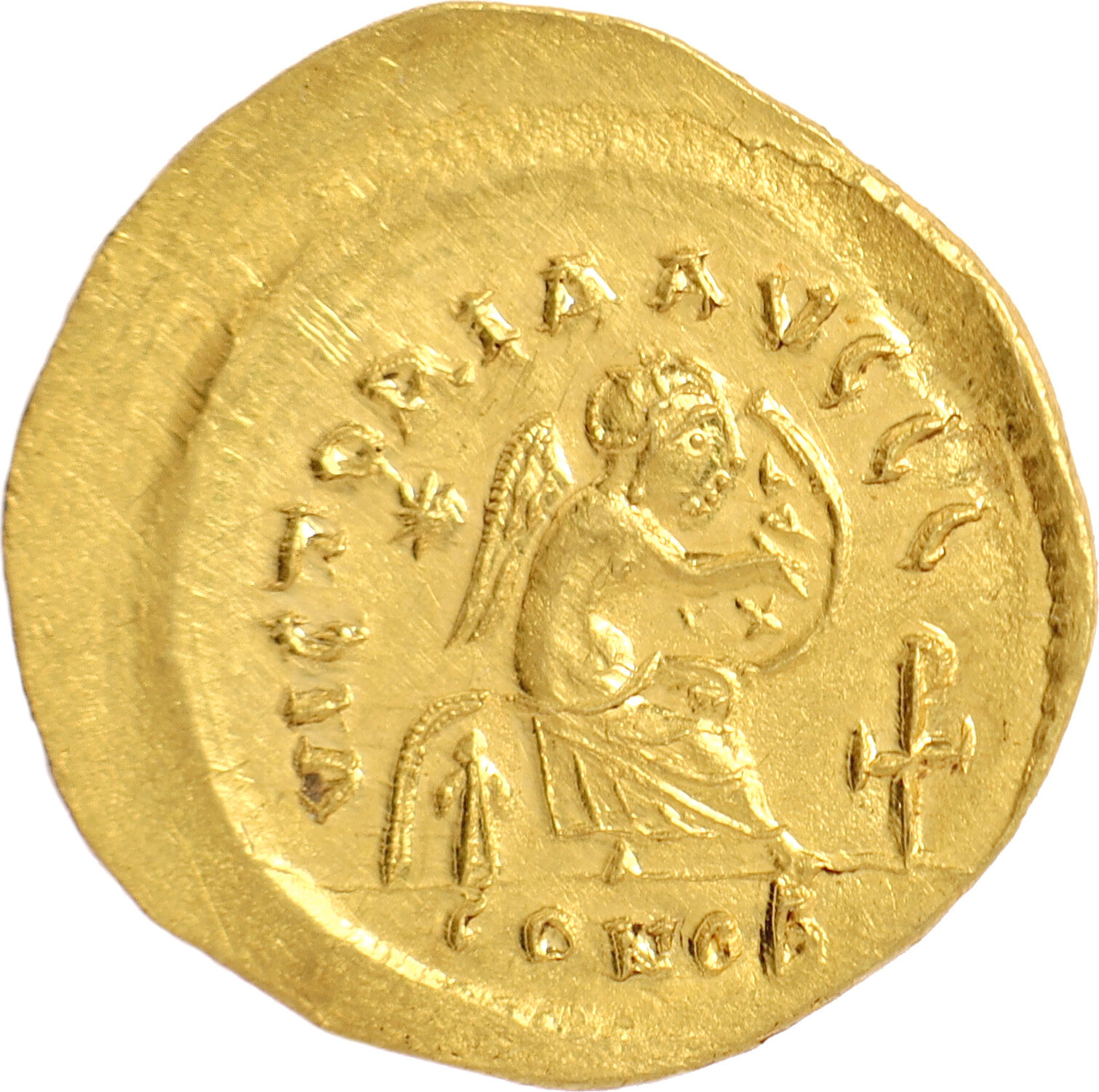 Byzantine Empire AV Semissis 527-552 AD Justinianus I Choice GEF | MA-Shops