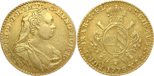 Austrian Netherlands Double Souverain d'Or 1778 Duchy of Brabant (Brussels) - Maria Theresia GV