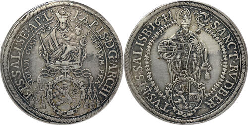 AUSTRIAN STATES Reichstaler 1641 Archbishopric of Salzburg - Paris von Lodron GVF/AEF