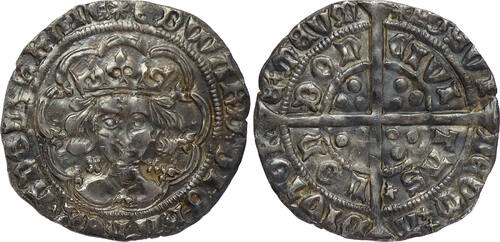 England  Light coinage  Groat n.d. (1465-66) Edward IV, 1st reign - London mint - ex War o
