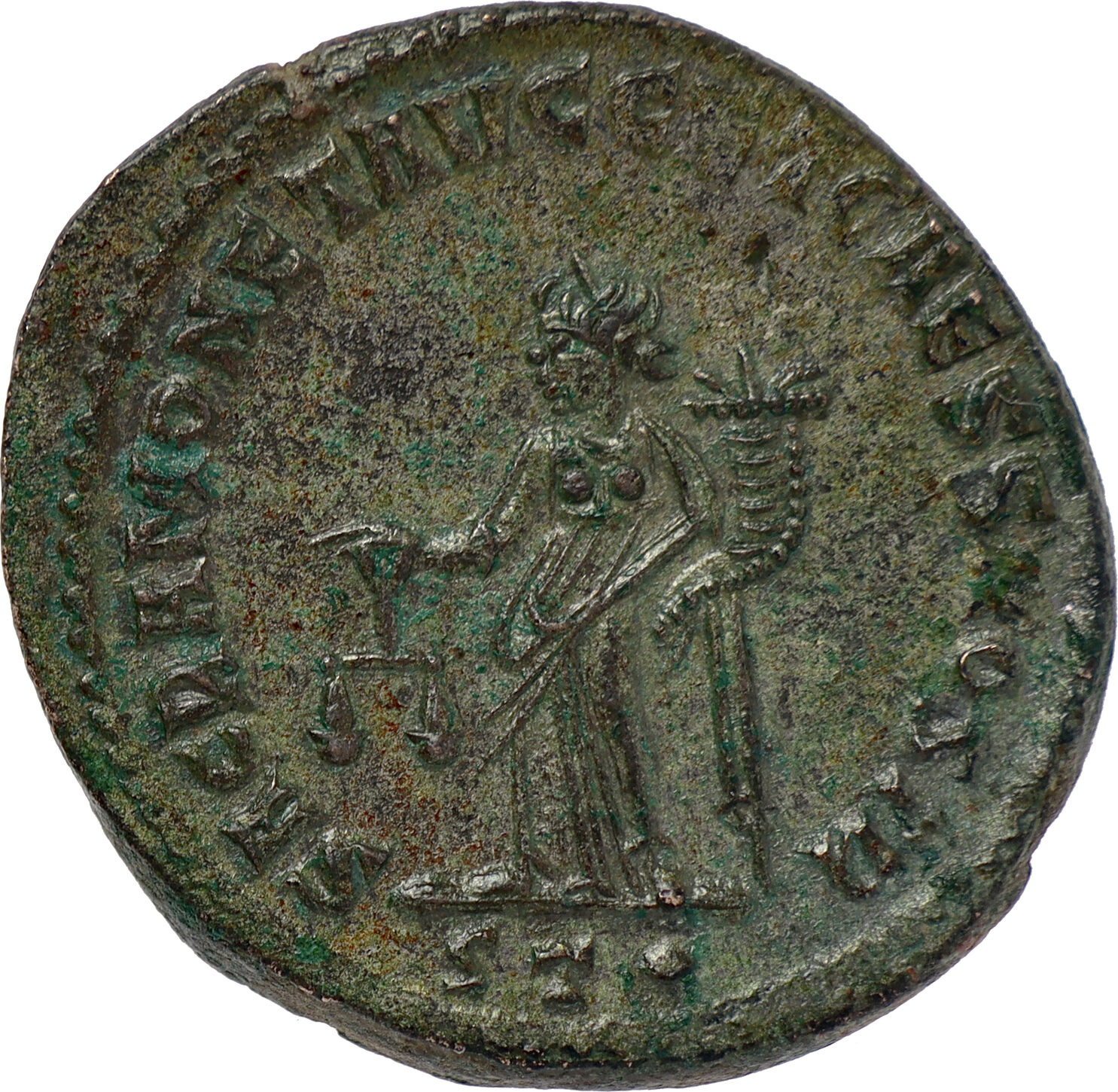 Roman Empire AE Follis 300-303 AD Galerius Maximian Caesar