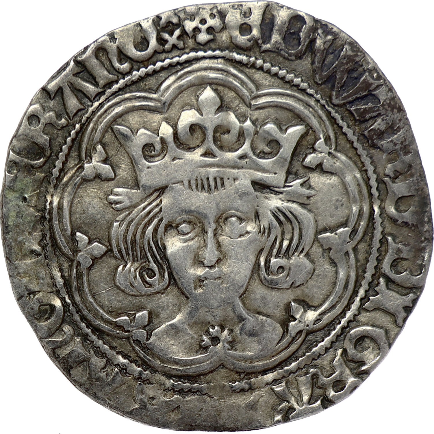 England Groat n.d. (1480-3) Edward IV, 2nd reign - London mint - mm.  heraldic cinquefoil - *VIDEO available* Choice GVF | MA-Shops