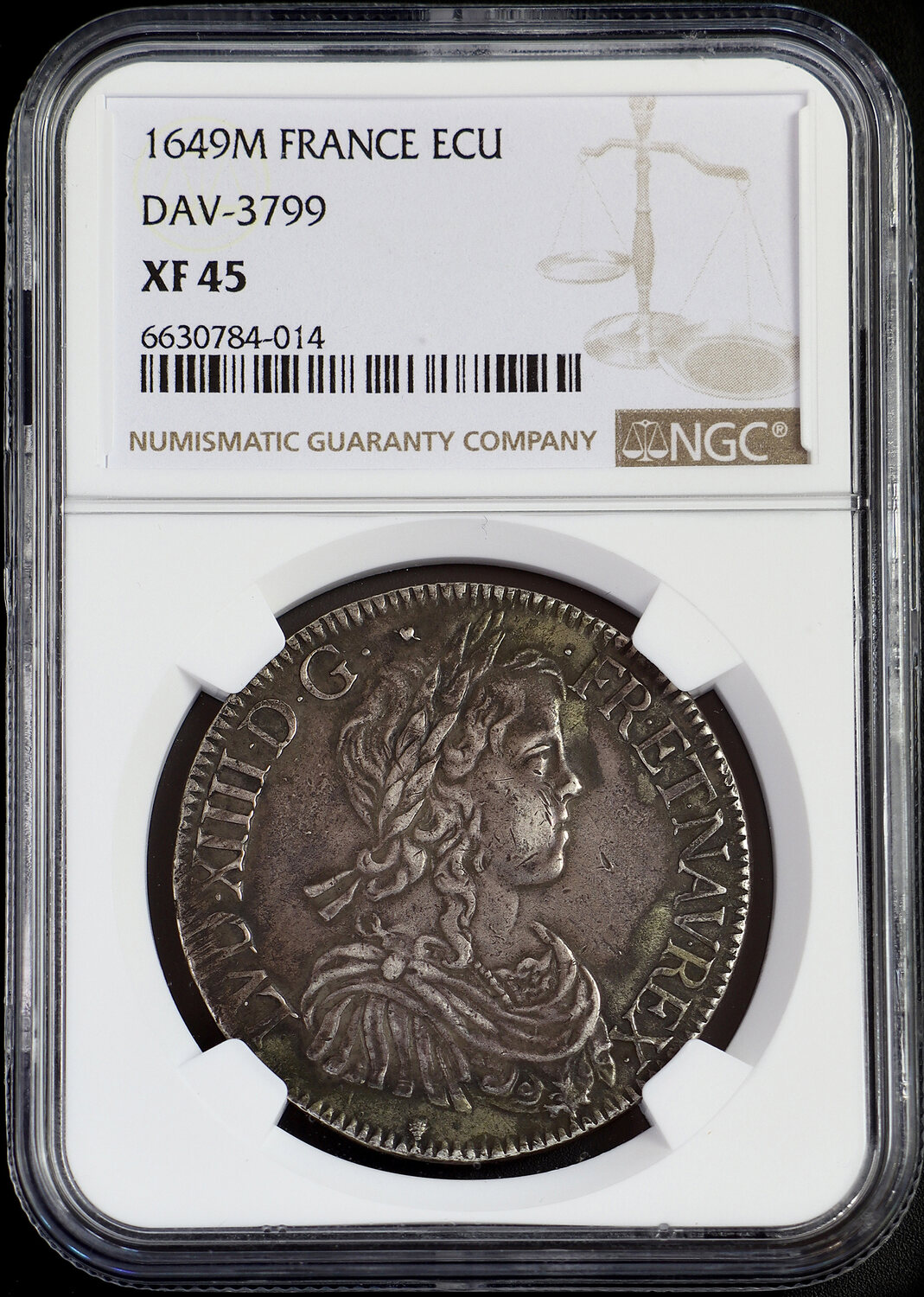 FRANCE ECU 1649M Louis XIII NGC XF 45 | MA-Shops