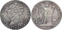 FRANCE 1/2 Ecu de 3 Livres Louis XVI / Constitutional Monarchy - 2nd Semester - TOP quality (V.RARE) -