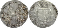 SPANISH NETHERLANDS 1/4 Burgundian Rijksdaalder County of Flanders - Philip II - Bruges Mint -
