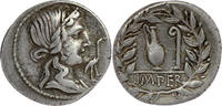 ROMAN REPUBLIC AR Denarius Caecilia - Q. Caecilius Metellus Pius, as Imperator - travelling mint in N.Italy -