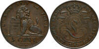 BELGIUM 5 Centimes Kingdom - Leopold I - engraver’s initial with point - date with large cyfers -
