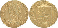 SPANISH NETHERLANDS ½ Real d’or Duchy of Brabant - Philip II - Antwerp Mint - unpublished legend error -