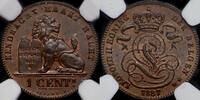 BELGIUM 1 Centiem Leopold II -