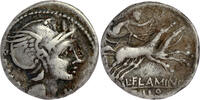 ROMAN REPUBLIC AR Denarius L. Flaminius Chilo -