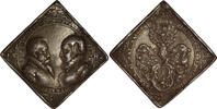 AUSTRIA / HUNGARY AR Medal Klippe Georg Schrötl von Schrotenstein & his wife Eva -