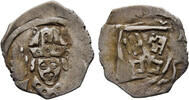GERMAN STATES / HOLY ROMAN EMPIRE AR Pfennig n.d. (1392-1409) Bishopric of REGENSBURG - Johann I von Moosburg VF
