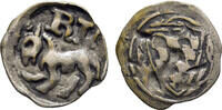 GERMAN STATES AR Pfennig n.d. (1301-1317) Duchy of Upper Bavaria - Rudolf I the Stammerer & his brother Ludwig IV VF