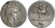 ROMAN REPUBLIC AR Denarius L. Marcius Philippus - with portrait of Philip V of Macedon -