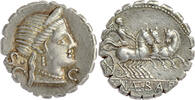 Roman Republic AR Denarius Serratus C. Naevius Balbus -
