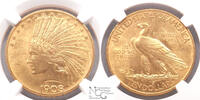 USA 10 Dollars 1908 10 Dollars 1908 MOTTO MS63 2,445.01 US$  +  34.93 US$ shipping