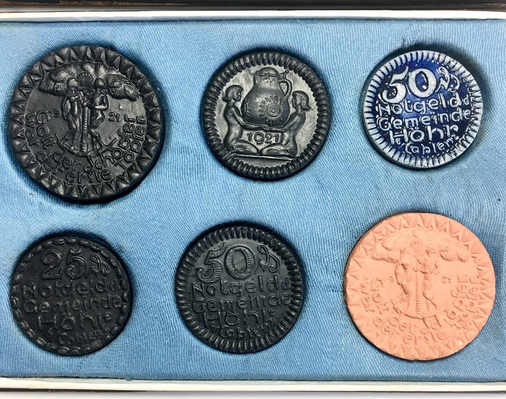 Germany - 25, 50, 75 Pfennig, 1921. Hohr, Notgeld Coblenz
