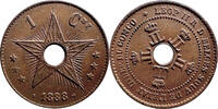 Belgian Congo 1 Centime 1888 Léopold II unz 40.75 US$  +  232.86 US$ shipping